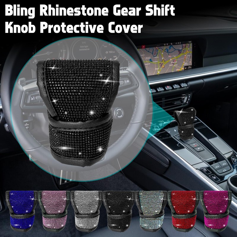 x xotic tech Bling Bling Auto Gear Shift Knob Cover,