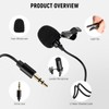 NEEWER Lavalia Lapel Microphone 2 Pcs Clip On Omnidirectional Wired