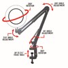 SE 4-Inch Black 4X Magnification LED Swing Arm Lamp with