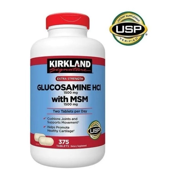 Glucosamina Hci 1500 mg MSM 1500 mg -375 tabletas importadas