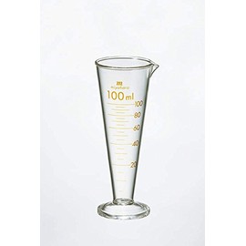 Miyahara Metric Glass Cone Mold, 3.4 fl oz (100 ml), Silver Stainless Steel Scale