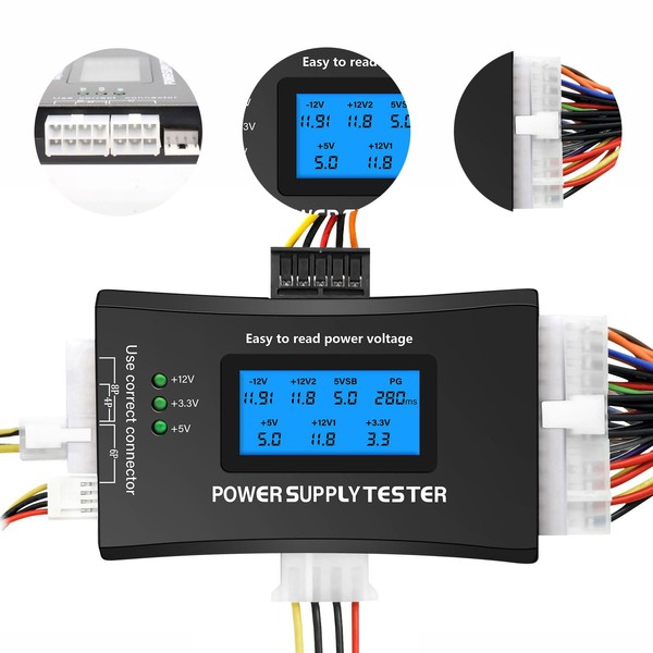 Power Supply Tester for PC, ATX Power Supply Tester, QIQIAZI