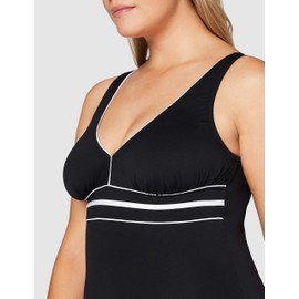 Haute Pression D8003 Women's Swimming Costume, Black (Noir/Blanc C01)