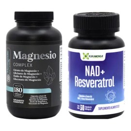 Kit Equilibrio Magnesio Complex Sin Sabor  Nad Y Resveratrol 30 Cáps Sin Sabor                                                                        