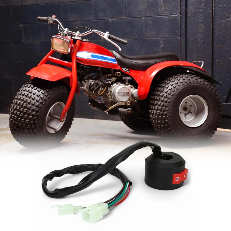 ATV Handlebar Mount Left Starter Kill Light Switch Button –