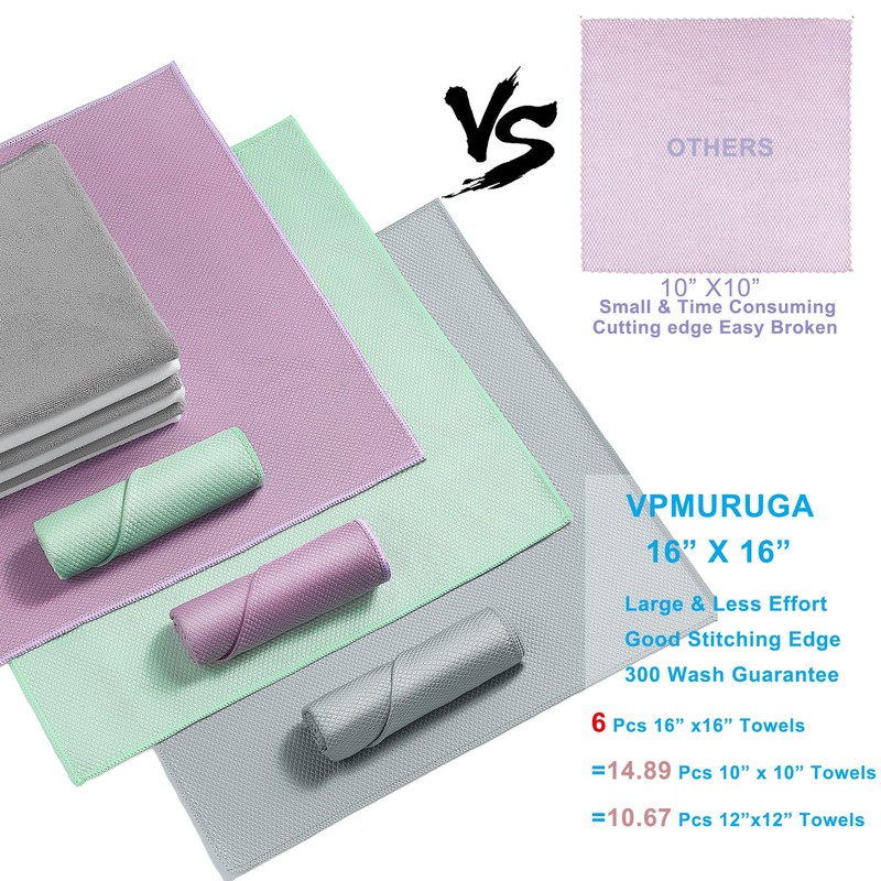 Streak Free Miracle Cleaning Cloths Easy Clean Nanoscale,Fish Scale Microfiber