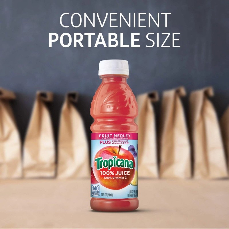 Tropicana 100% Fruit Medley Juice, Vitamin C, B & E,