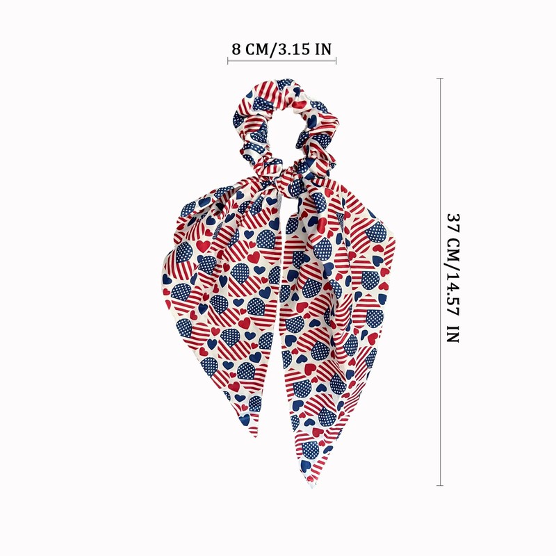 American Flag Hair Ties for Women Patriotic 4th of July