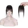 SEGO Clip in Fringe Real Human Hair Extensions [#1B Natural