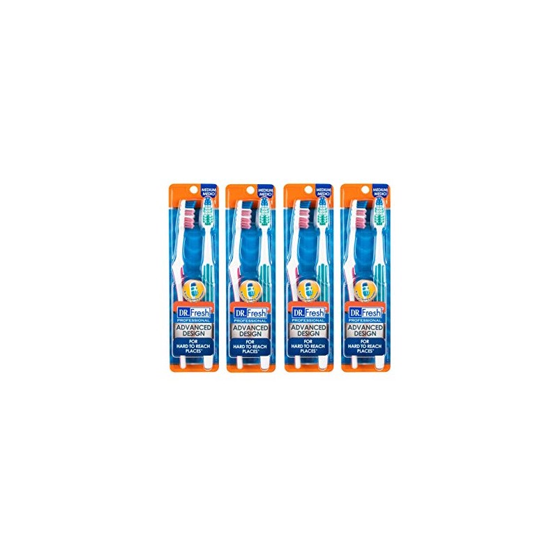4 Blísters, Cepillo de Dientes DR FRESH PROFESSIONAL ADVANCED