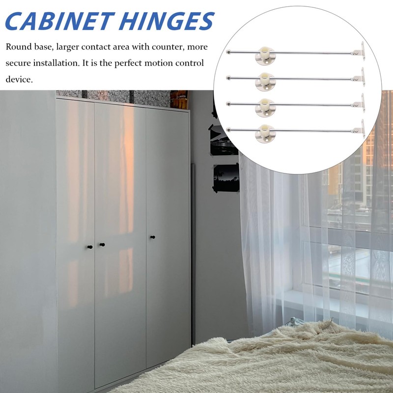 LALAFINA 4pcs Lid Support Hinge Kitchen Cabinet Hinges Soft for