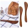 Tsuchbis 2Pcs 6 Inch Wooden Butter Spreaders Mini Kitchen Spatulas