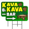 Vista Products KAVA BAR Available 2 Pack Double-Sided Yard Signs
