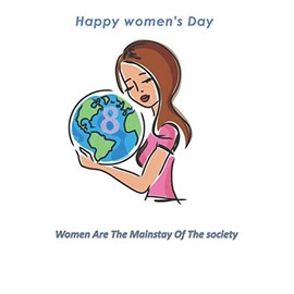 Happy women's Day , Women Are The Mainstay Of The society: HAPPY 8TH MARCH/Lined notebook / International Women's Day /Journal Gift / Present for Girl Women,Simple and elegant