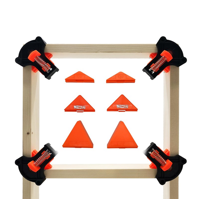 WEITARI 4set 60/90/120 Degree Pro Corner Clamps Set for Woodworking