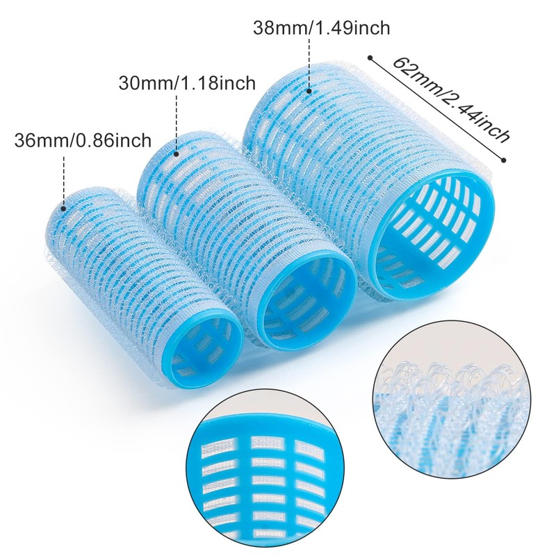 49PCS Self Grip Hair Rollers Set with Duckbill Clips &