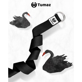 Tumaz Yoga Strap/Stretch Bands [15+ Colors, 6/8/10 Feet Options] with Extra Safe Adjustable D-Ring Buckle, Durable and Comfy Delicate Texture - Best for Daily Stretching, Physical Therapy, Fitness