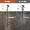 MIXXIDEA18 Inch Ground Anchors Screw in Folding Ring Spiral Metal