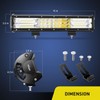 Nilight - 18003C-A 15Inch Triple Row Lights 216W 21600LM Flood
