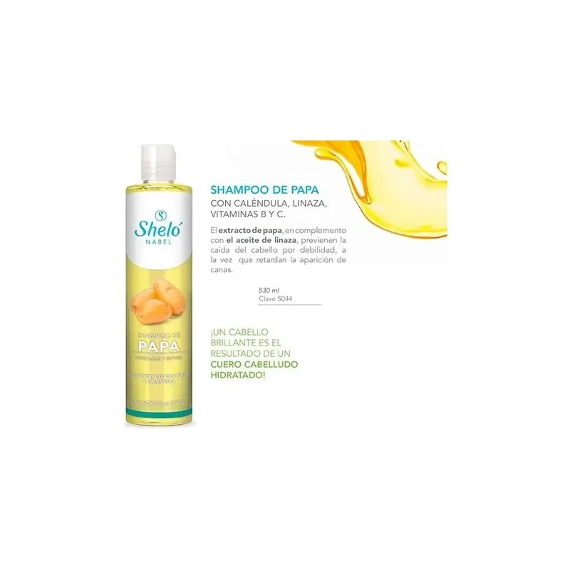 Shampoo + Acondicionador De Papa Sheló Reduce Canas