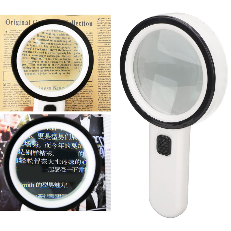 Handheld Magnifying Glass 30x Double Layer Optical Glass Lens Magnifier