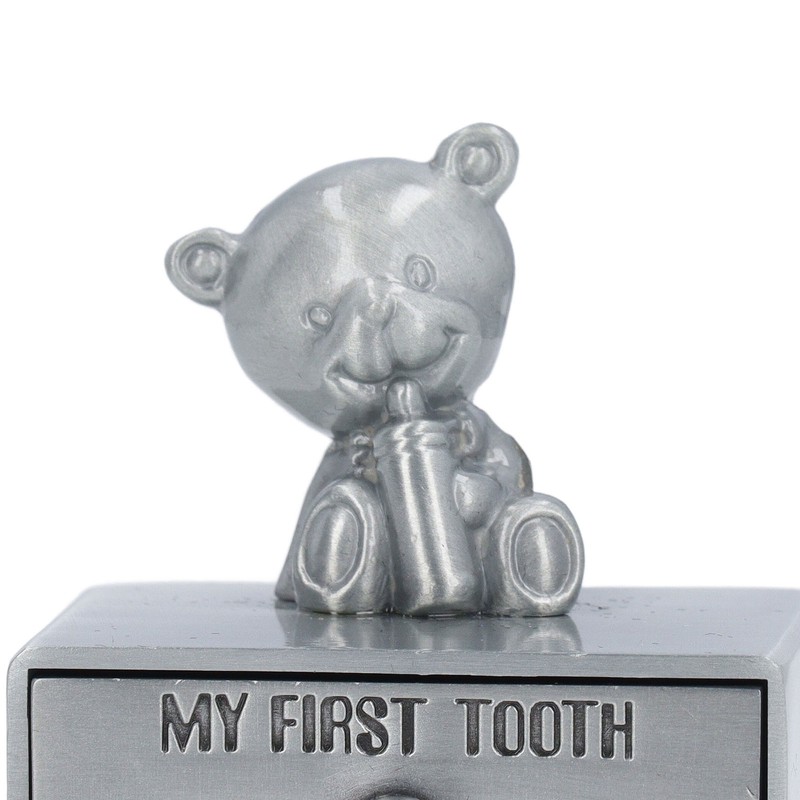Tooth Fairy Keepsake Box Alloy Structure Soft Inner Wall Bear