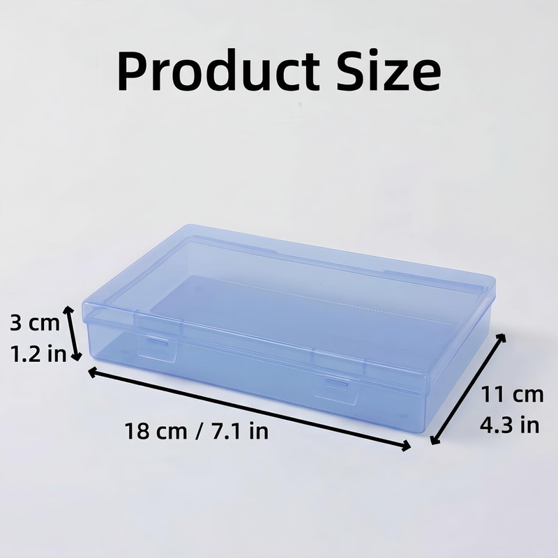 Forever bene 4-Pack Blue Plastic Storage Boxes with Lids, Medium
