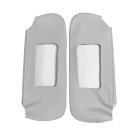 Lskioer Gray Car Sun Visor Cover Fits for Chevy Camaro Firebird 1993-2002, Microfiber Leather Left and Right Sun Visor Replacement Cover Skin (Leather Part Only)