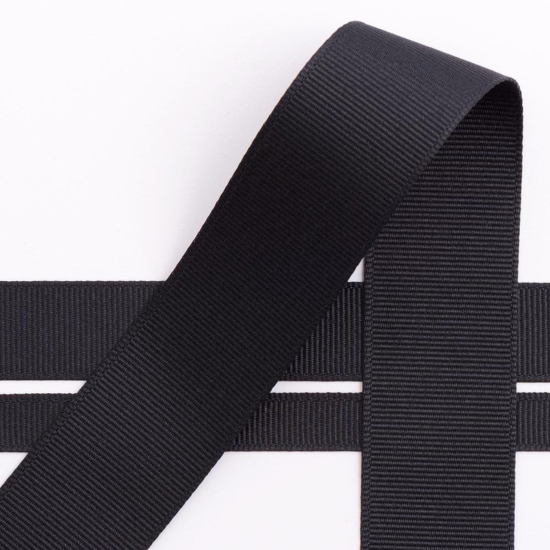 Italian Options Grosgrain Ribbon, 25mm x 10 Metre Roll, Black