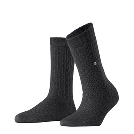 Burlington Orkney Opaque Cotton Socks, Black 3000.