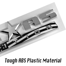 1 Count Silver+Black American Flag 3D Texas Edition Emblem Universal Decal for Truck Car Auto Vehicle