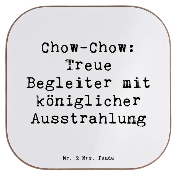 Mr. & Mrs. Panda Bierdeckel Spruch Chow-Chow Treue Begleiter -