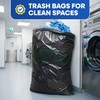 PLASTIC PRINCE 55-60 Gallon Garbage Bags High Density Black 38"