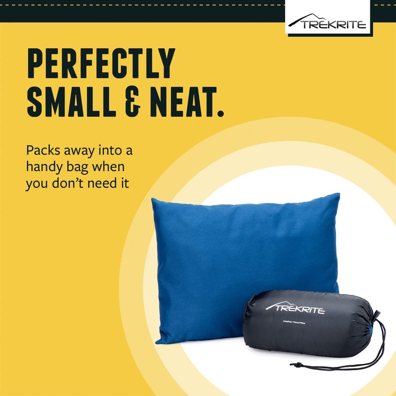 Trekrite Small Travel and Camping Pillow – Compact/Pack Away Cushion