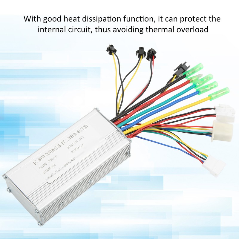 Electric Cycle Brushless Square Wave Controller with Lamp Wire for