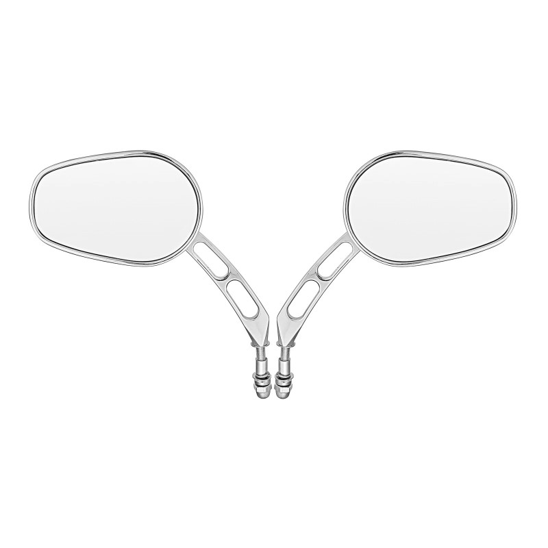XR Pair Chrome Rear View Mirrors For Harley Touring Street