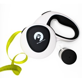 Snuggle Paws All-in-One Hundeleine – LED-Licht, Kotbeutelspender, Bissfestes Stahlkabel, Reflektierendes Band & Verhedderungsschutz