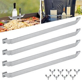 YOUNTHYE 4PCS Griddle Spatula Holder 10.6inch Large Barbecue Tool Hold Stainless Steel Griddle Accessories Holder Griddle Tool Holder for Outdoor Camping Picnic BBQ Essentials