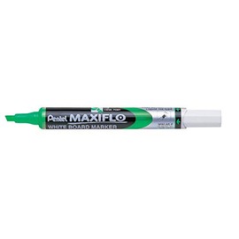 Pentel Maxiflo Dry Wipe Whiteboard Marker Medium Chisel Tip Liquid Ink (Pack of 12) Verte