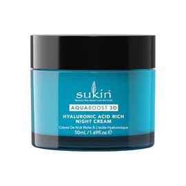 Sukin - Aquaboost 3D Hyaluronic Acid Water Gel Cream - Paraben Free Night Moisturiser - Night Hydrating Face Cream - Skin Care, 24-Hour Hydration - 120ml