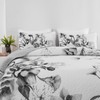 Floral Quilt Set Queen 3 Pieces Grey Floral Quilt Coverlet