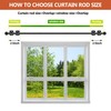 Curtain Rods No Drilling for Windows Set 30 to 45
