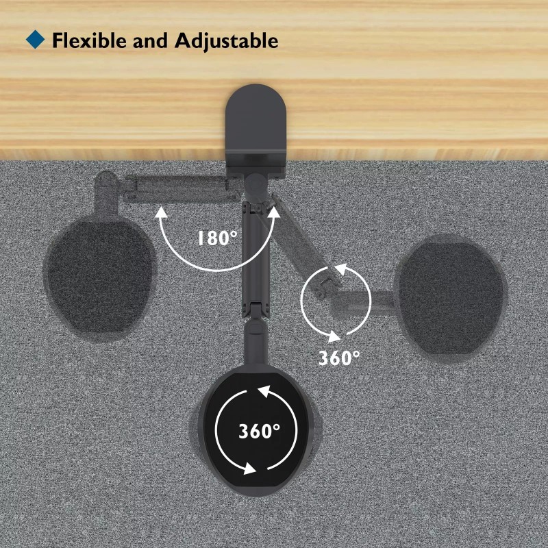 BONTEC Arm Rest Support Extender for Desk Armrest Pad Rotating