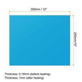 HARFINGTON 3D Puff Heat Transfer Vinyl 6 Sheets 12"x10" Puffy HTV Vinyl Heat Press Film Iron for T-Shirt Clothes Fabric DIY, Light Blue