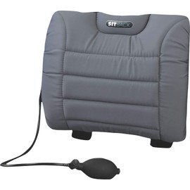 Sitback Sit-Back Air-Filled Back Support Cushion, Model: Material/Grey
