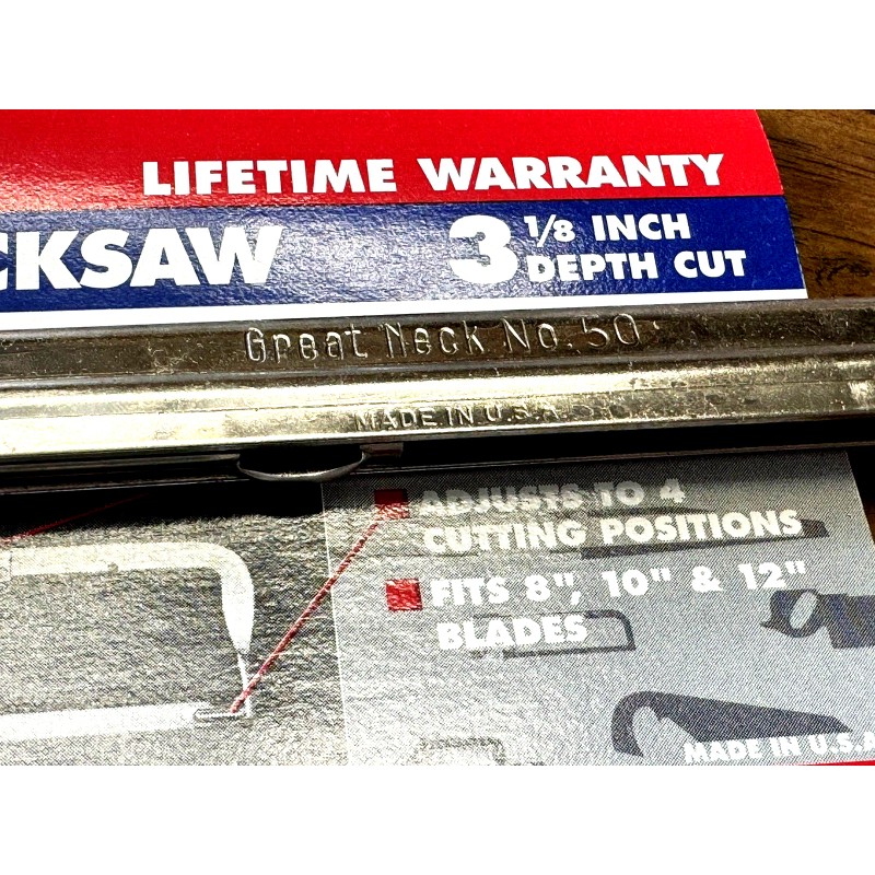 GreatNeck # 50 Hacksaw Frame 12" Blade 3-1/8" Depth Made