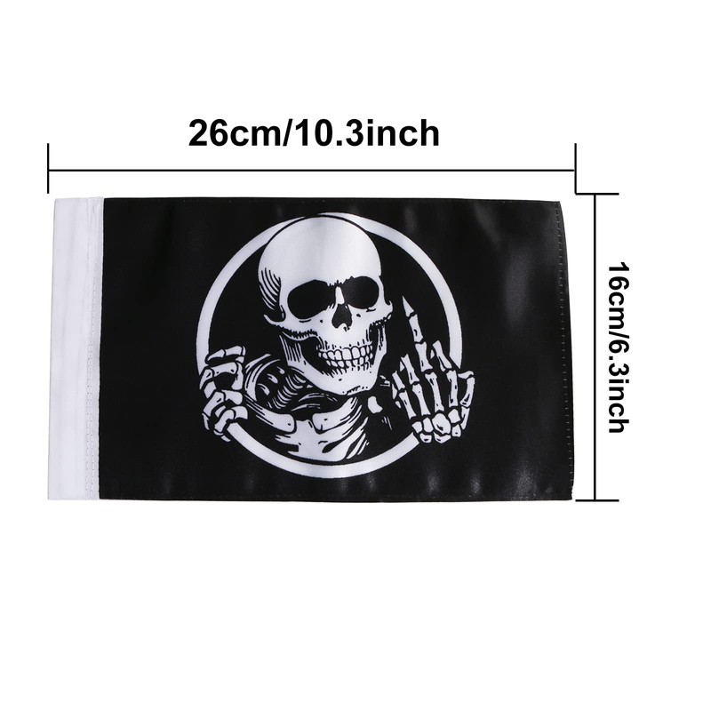 Pirate American Flag Bandana Crossbones Skull 6x 9'' Flags, Motorcycle