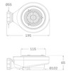Drain valve for shower trays, siphon for shower tray, diameter