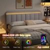 ONBRILL Adjustable Headboard for King/California King Size Bed Frame, Linen