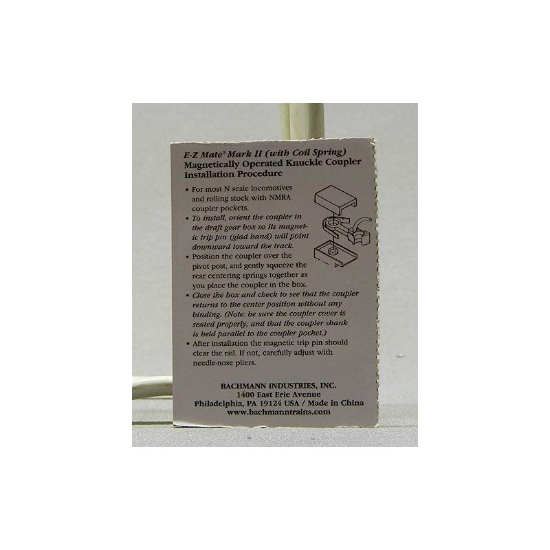 Bachmann N Scale EZ Mate MAGNETICALLY Operated Knuckle COUPLERS BAC78502